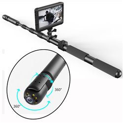 Real Time Talk Life Detector 360° Rotating HD Audio Video Camera Probe and 2-way Talk - Find Living Human in Collapsed Building