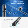 Real Time Talk Life Detector 360° Rotating HD Audio Video Camera Probe and 2-way Talk - Find Living Human in Collapsed Building