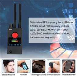 Spy WiFi Camera Detector, Wireless GPS Device Finder Camera Scanner, Multi Functional Anti-Spy GSM RF Singal Finder