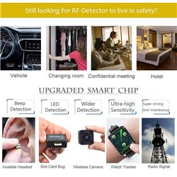 Spy WiFi Camera Detector, Wireless GPS Device Finder Camera Scanner, Multi Functional Anti-Spy GSM RF Singal Finder