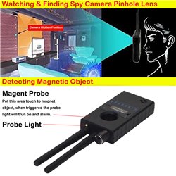 Spy WiFi Camera Detector, Wireless GPS Device Finder Camera Scanner, Multi Functional Anti-Spy GSM RF Singal Finder