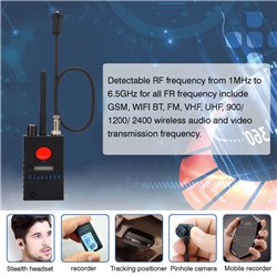 Spy WiFi Camera Detector, Wireless GPS Device Finder Camera Scanner, Multi Functional Anti-Spy GSM RF Singal Finder