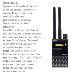 RF Signal Detector, Dual Antenna High Sensitivity Wireless Spy Camera Detector, GSM Device Finder Personal Privacy Protection