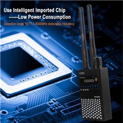 RF Signal Detector, Dual Antenna High Sensitivity Wireless Spy Camera Detector, GSM Device Finder Personal Privacy Protection