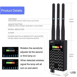 RF Detector,High Sensitive Wide Range Wireless Frequency Sweeper, Scanning Hidden WiFi Spy Camera GSM Listening Bug