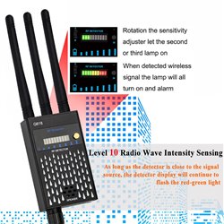 RF Detector,High Sensitive Wide Range Wireless Frequency Sweeper, Scanning Hidden WiFi Spy Camera GSM Listening Bug