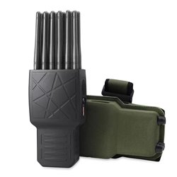 Portable 12 Antennas Full Bands 2G 3G 4G 5G Cell Phone Signal Jammer GPS 2.4G WIFI 5.2G WIFI.5.8G WIFI Signal Blocker All in One