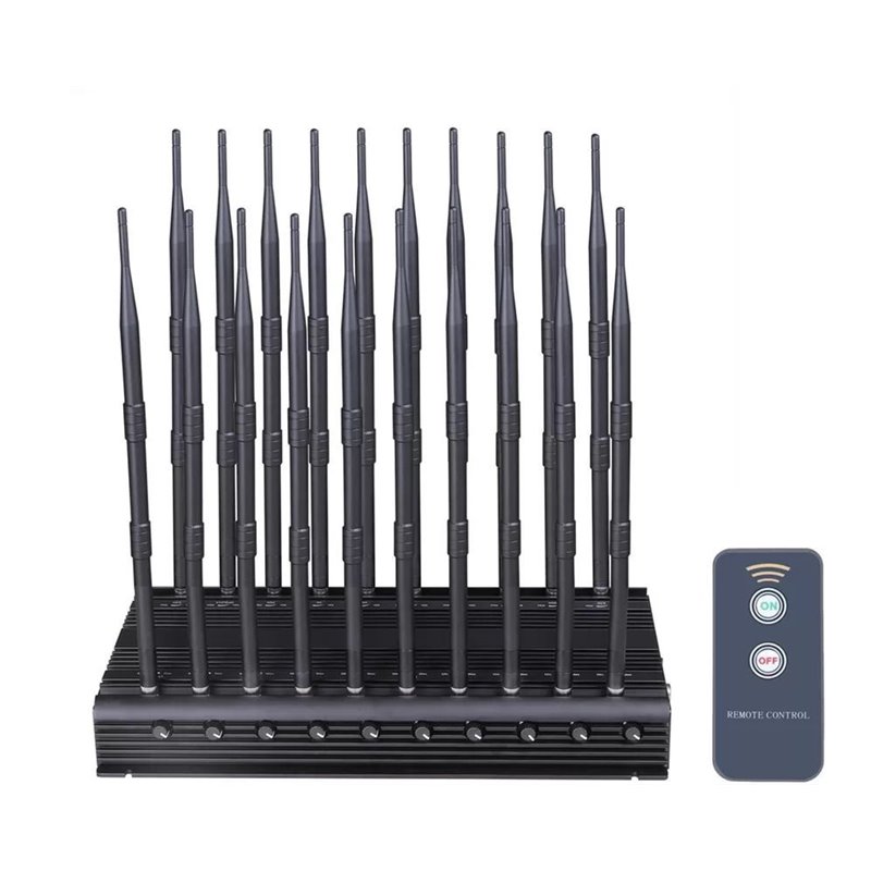 20 Antennas 2G 3G 4G 5G Mobile Phone 3.5G 3.7G WiFi RF VHF UHF Lojack All Frequencies Cell Phone Signal Jammer w Remote Control 20 Antennas 2G 3G 4G 5G Mobile Phone 3.5G 3.7G WiFi RF VHF UHF Lojack All Frequencies Cell Phone Signal Jammer w Remote Control