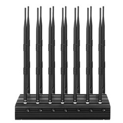 14 Antennas 35W Desktop Mobile Phone RF Signal Blocker 2G 3G 4G WiFi VHF UHF 315 433 Lojack Jammer