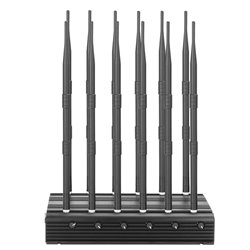 12 Antennas 30W Desktop Mobile Phone RF Signal Blocker 2G 3G 4G WiFi VHF UHF 315 433 Lojack Jammer