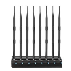 8 Antennas 20 Watts Adjustable High Power 2G/3G/4G/GPS/Lojack Jammer